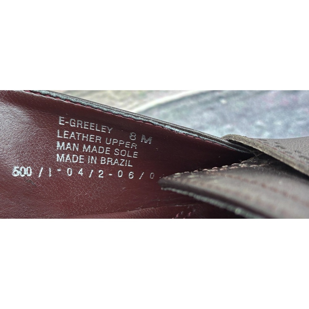 Etienne Aigner E Greeley Womens Loafer Pumps Size 8M Brown Leather Block Heels - Picture 6 of 8